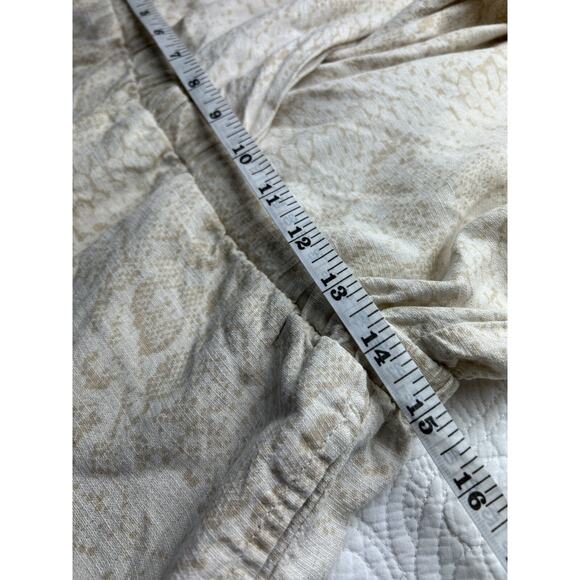CLOTH & STONE Anthro Romper Women's Size Small Beige Snakeskin Linen Blend Soft - Picture 6 of 7